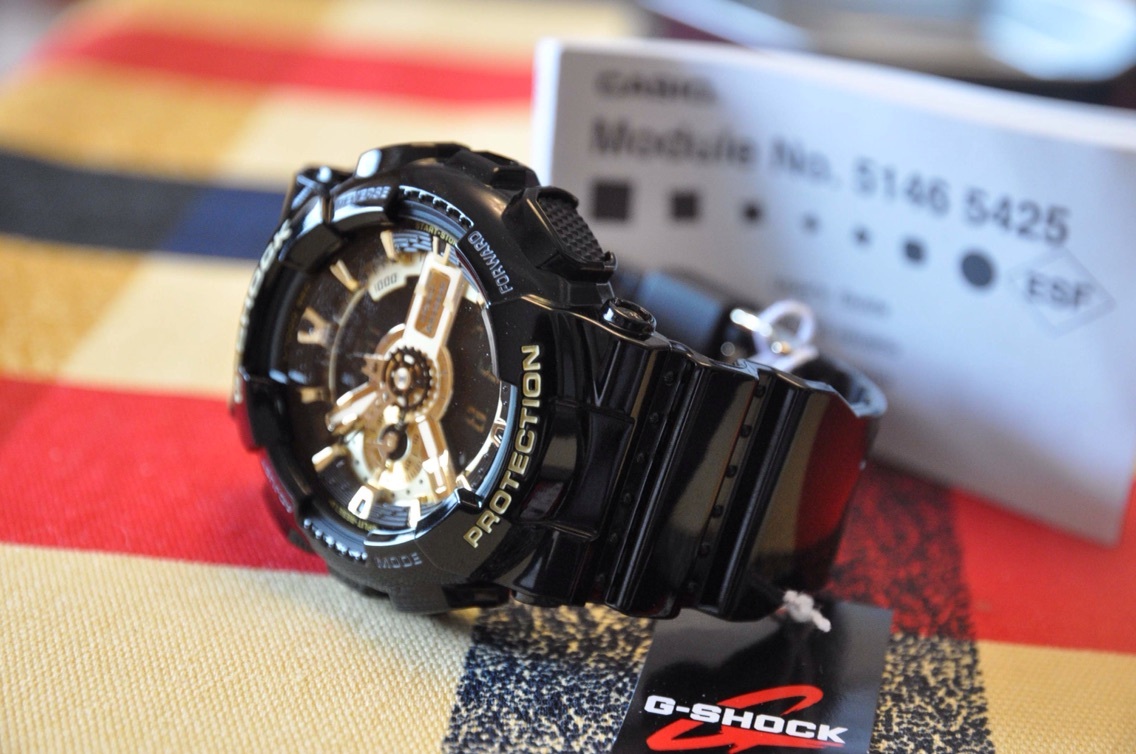 精选#卡西欧casio g-shock ga-110gb-1a 黑金 限量版