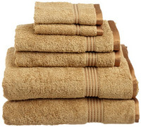 Superior 600克埃及棉毛巾方巾浴巾6件组合装