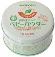 凑单品：Wakodo 和光堂 天然绿茶 爽身粉 120g