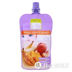 Bubs贝儿有机芒果、桃子、香蕉果泥 120g 9.9