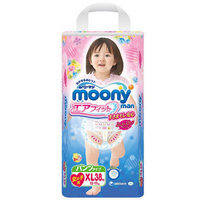移动端：moony 尤妮佳 婴儿拉拉裤（女）XL38片*3件