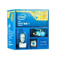 预售：intel 英特尔 酷睿四核 i7-4790k 1150接口 盒装CPU处理器