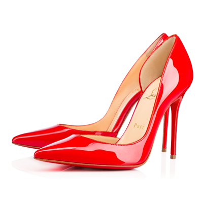 CHRISTIAN LOUBOUTIN Classic Iriza Patent 红色高跟鞋