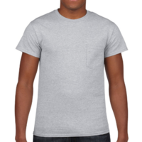 GILDAN Ultra Cotton G2300 6oz 男士棉质口袋筒织T恤