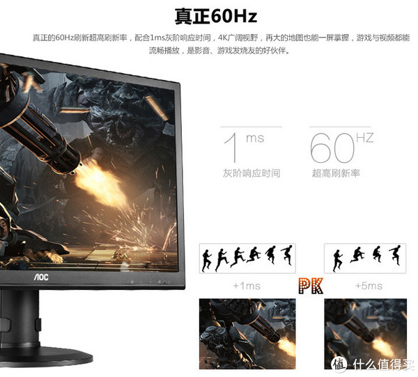 AOC 冠捷 U2868PQU 28寸4K液晶显示器（专业底座、60Hz、1ms、10bit、4USB接口）