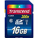 Transcend 创见 SDHC 16GB 存储卡（300x、Class10、UHS-I）