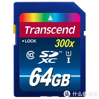 新低价：Transcend 创见 SDXC 64GB 存储卡（300x、Class10、UHS-I）