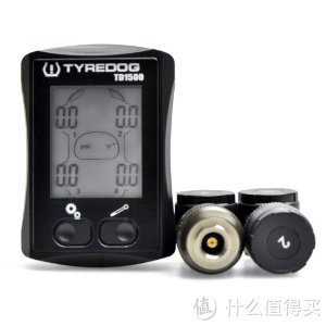 移动端TYREDOG TD1500A-X TPMS 无线胎压监测器（外置传感器*4、可换电池）+ 120W一分三点烟器
