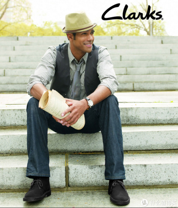 Clarks 其乐 Bushacre 2 男款沙漠靴 黑色