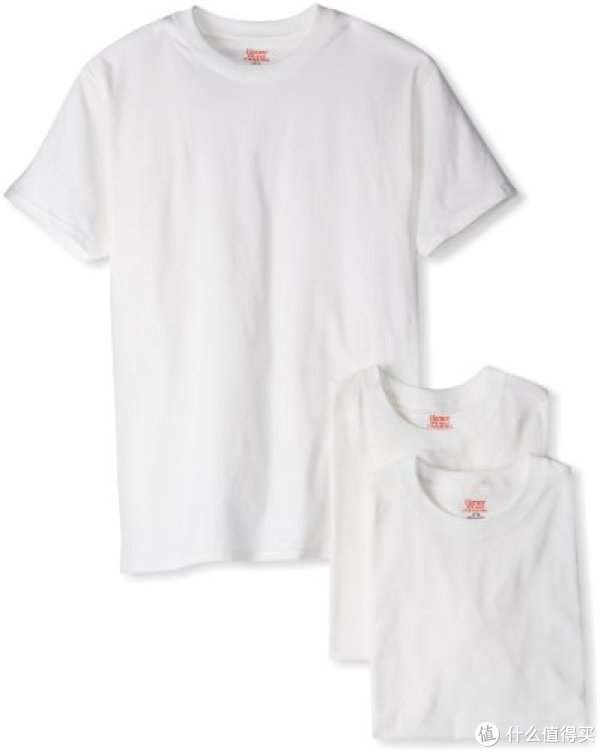 凑单品:Hanes 恒适 男士经典圆领短袖衫3件装