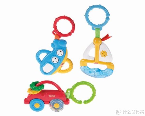 凑单品:Fisher-Price 费雪 On-the-Go Gift Set 牙胶摇铃礼盒 3件套