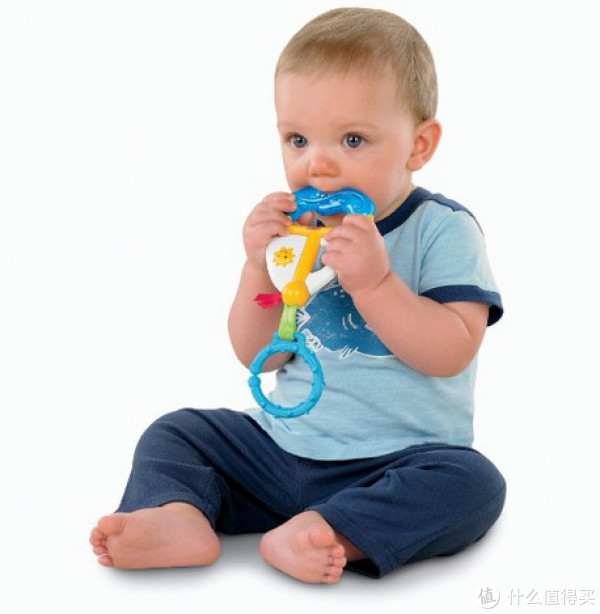 凑单品:Fisher-Price 费雪 On-the-Go Gift Set 牙胶摇铃礼盒 3件套