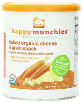 happybaby 禧贝 Happymunchies Baked Organic Cheese and Veggie Snack 有机 胡萝卜奶酪脆条 46g*6罐装