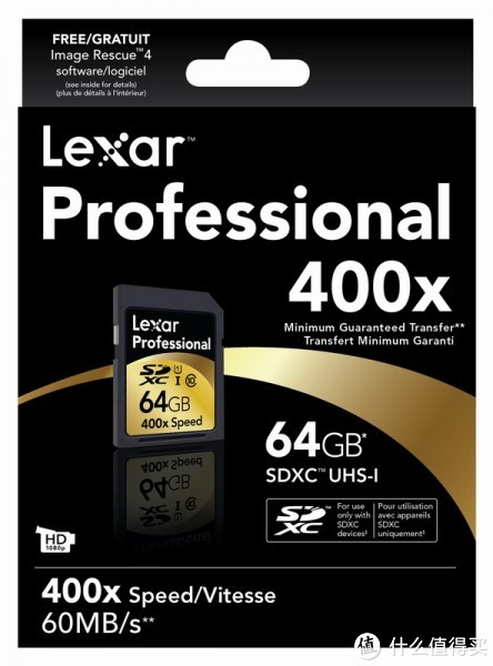再特价：Lexar 雷克沙 Professional 400x SDXC UHS-I 存储卡 64GB