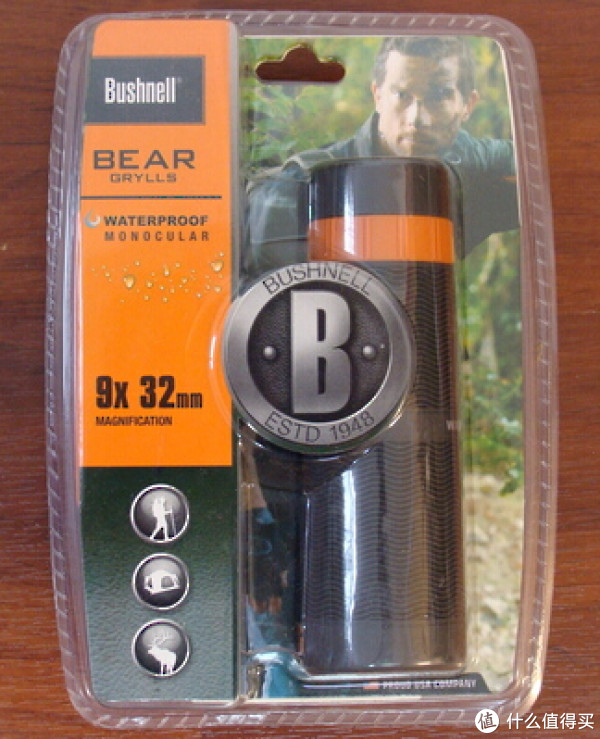 Bushnell 博士能 Bear Grylls Monocular系列 9x32 单筒望远镜(防水、防雾)