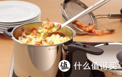 WMF 完美福 Perfect Plus 系列 德产 8.5Qt./8L 不锈钢压力锅（附带孔蒸屉）