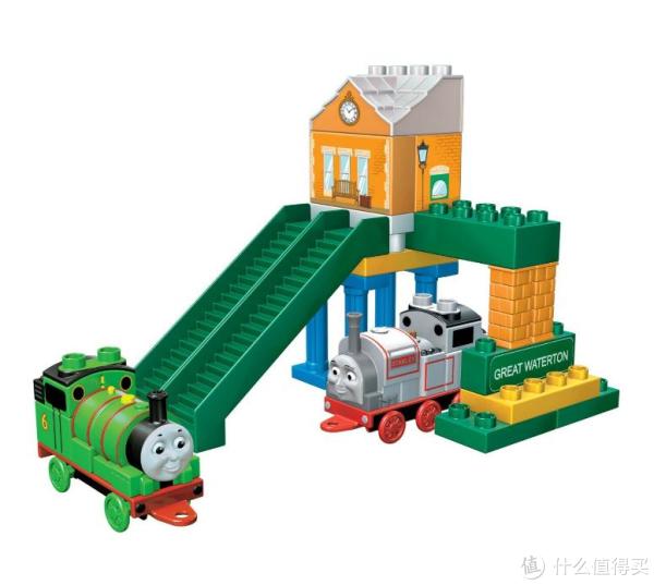 MEGA BLOKS 美高 积木拼插玩具 The Great Waterton 小火车在沃特顿