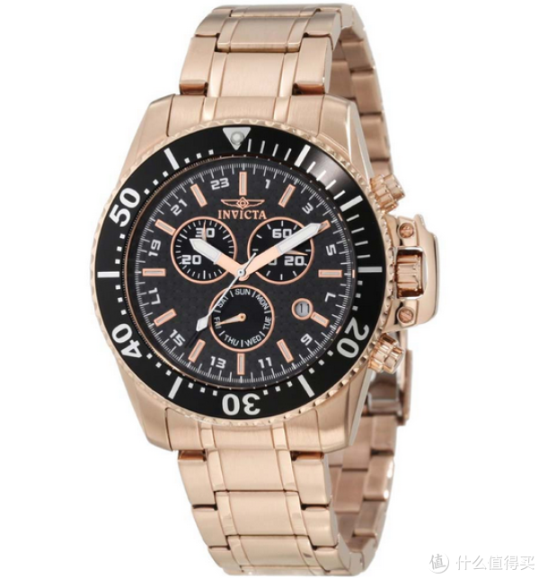 INVICTA Pro Diver 系列 11289 男款腕表(18K玫瑰金、碳纤维表盘)