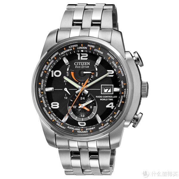 CITIZEN 西铁城 Eco-Drive AT9010-52E 男款光动能腕表(5局电波、两地时间)