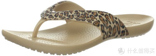 凑单品：crocs 卡骆驰 Leopard Print Flip Flop 女士豹纹沙滩鞋
