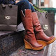 UGG australia Sidonie 女士坡跟高筒靴