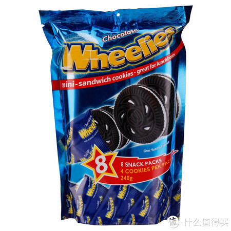 凑单品：Wheelies 奥味利 香草味 夹心巧克力味饼干 240g（进口）