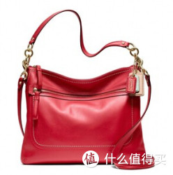 COACH 蔻驰 Poppy Leather Perri Hip 女款单肩斜跨包