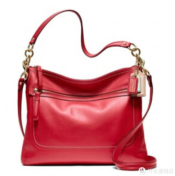 COACH 蔻驰 Poppy Leather Perri Hip 女款单肩斜跨包
