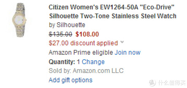 CITIZEN 西铁城 EW1264-50A 女款光动能腕表