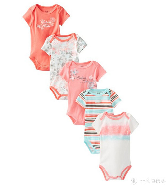 凑单品：Calvin Klein Newborn Bodysuit 女婴儿连身衣 5件装