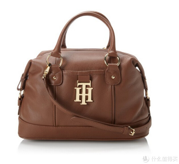 TOMMY HILFIGER 汤米·希尔费格 Monogrammed Bowler 女士真皮两用包