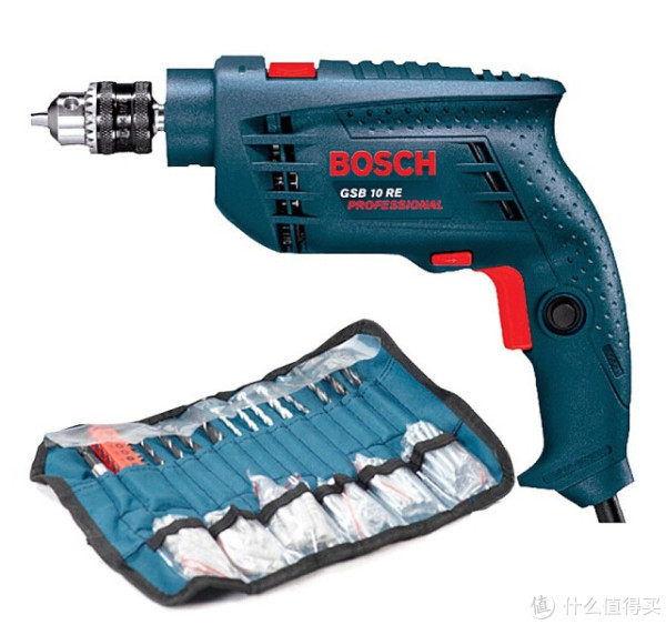 BOSCH 博世 GSB10RE 10毫米冲击钻套装+22支批头套装