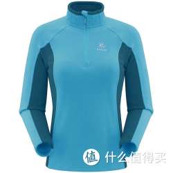 KAILAS 凯乐石 DG220007 运动户外女装半开拉链薄抓绒衣 水蓝L码