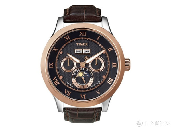 TIMEX 天美时 T2N290 男款镀玫瑰金机械表