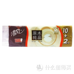 清风  原木纯品 无芯卷纸134克3层12卷中卷