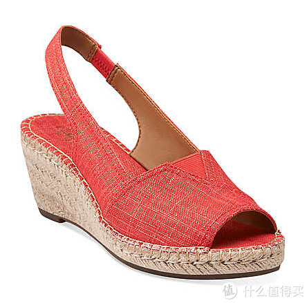 Clarks 其乐 Petrina Corra 女款帆布坡跟凉鞋 三色可选