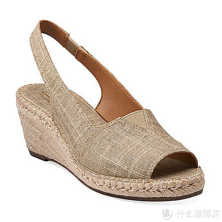 Clarks 其乐 Petrina Corra 女款帆布坡跟凉鞋 三色可选