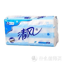 清风 单层抽取式卫生纸 100抽*6包