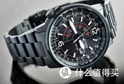 再降价：CITIZEN 西铁城  天空系列 BJ7019-62E 飞行司令黑钢手表