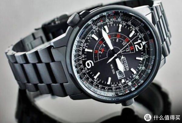 再降价:CITIZEN 西铁城 天空系列 BJ7019-62E 飞行司令黑钢手表