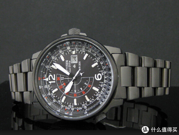 CITIZEN 西铁城 天空系列 BJ7019-62E 飞行司令黑钢手表(赠真皮表带)