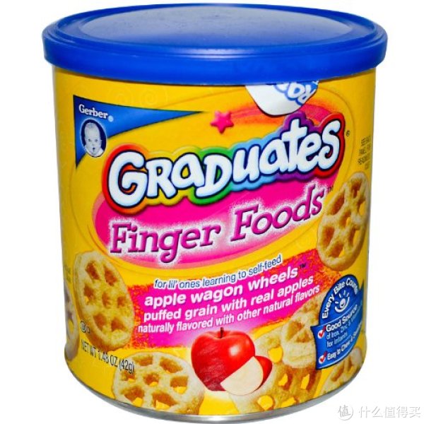 Gerber 嘉宝 苹果味车轮米饼 42g(进口)*4罐+亨氏磨牙棒64g