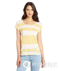 Lucky Brand Arianna Dolman 女士亚麻条纹T恤
