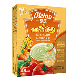 Heinz 亨氏 金装智多多DHA＋AA蔬菜配方营养米粉2段 200g/盒