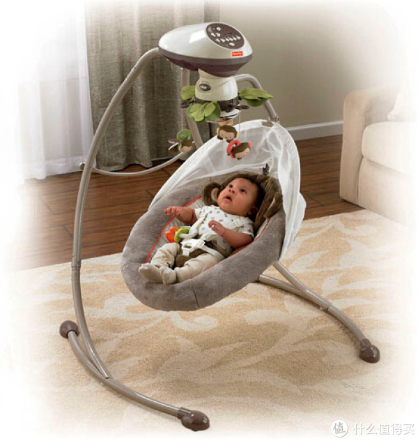 Fisher-Price 费雪 Cradle 'n Swing 音乐星光电动摇篮秋千