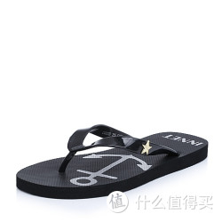 INNET 茵奈儿 橡胶男拖鞋  黑色