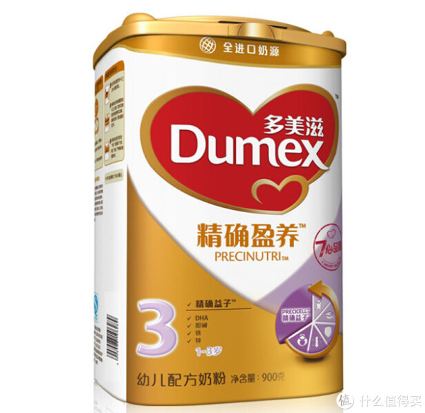 限华东:Dumex 多美滋 精确盈养 3段幼儿配方奶粉 900g*3罐+亨氏 1阶段婴儿营养米粉