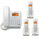 AT&T  EL34109WCN 一拖三套装 数字无绳电话机 白色