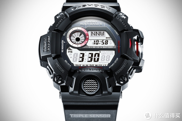 CASIO 卡西欧 G-SHOCK 男款运动腕表 GW-9400-1PR(光动能、电波、三重感应器、200M防水)