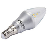 佛山照明 LED灯泡 3W E14暖白光 尖泡 5支装